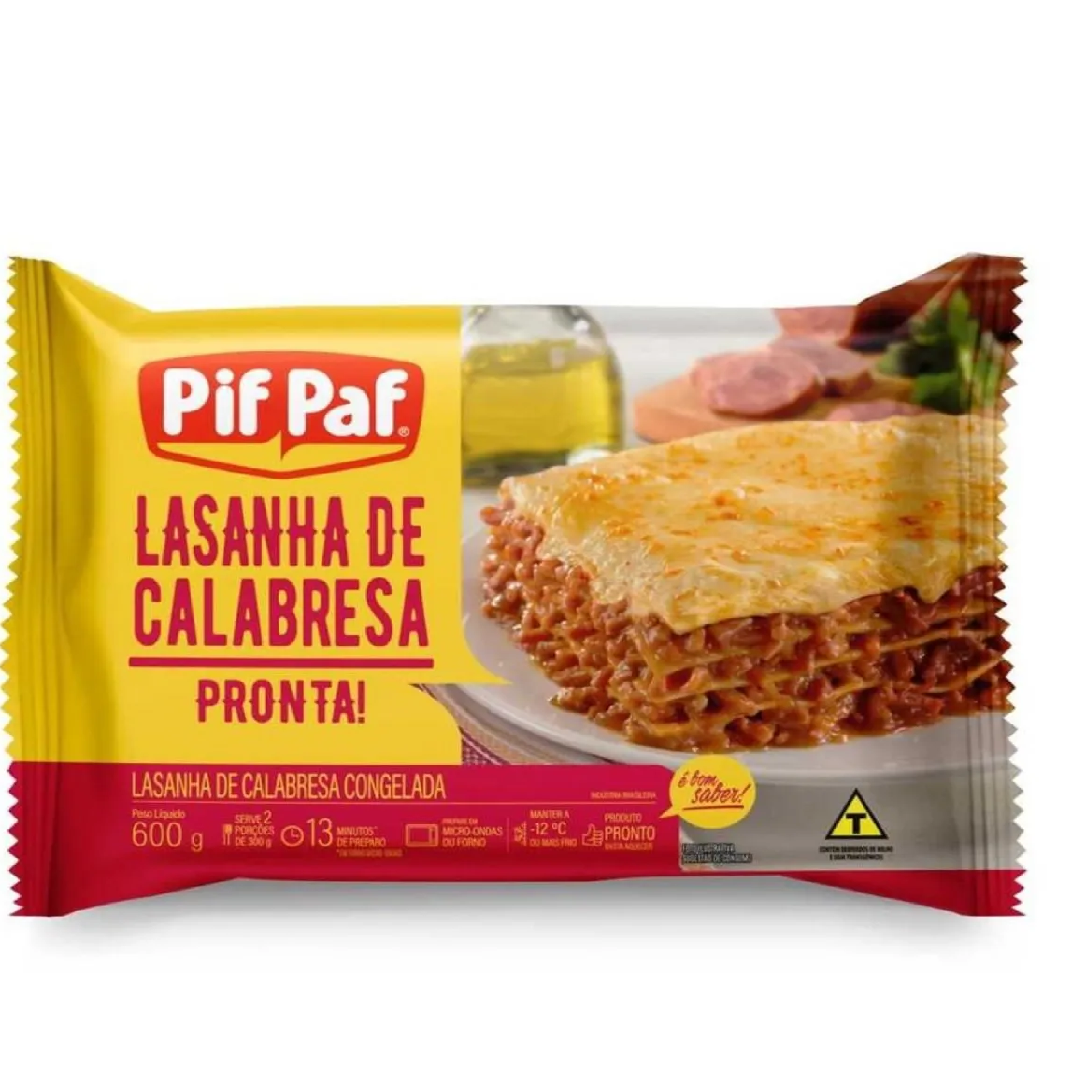 LASANHA PIF PAF CALABRESA 600G
