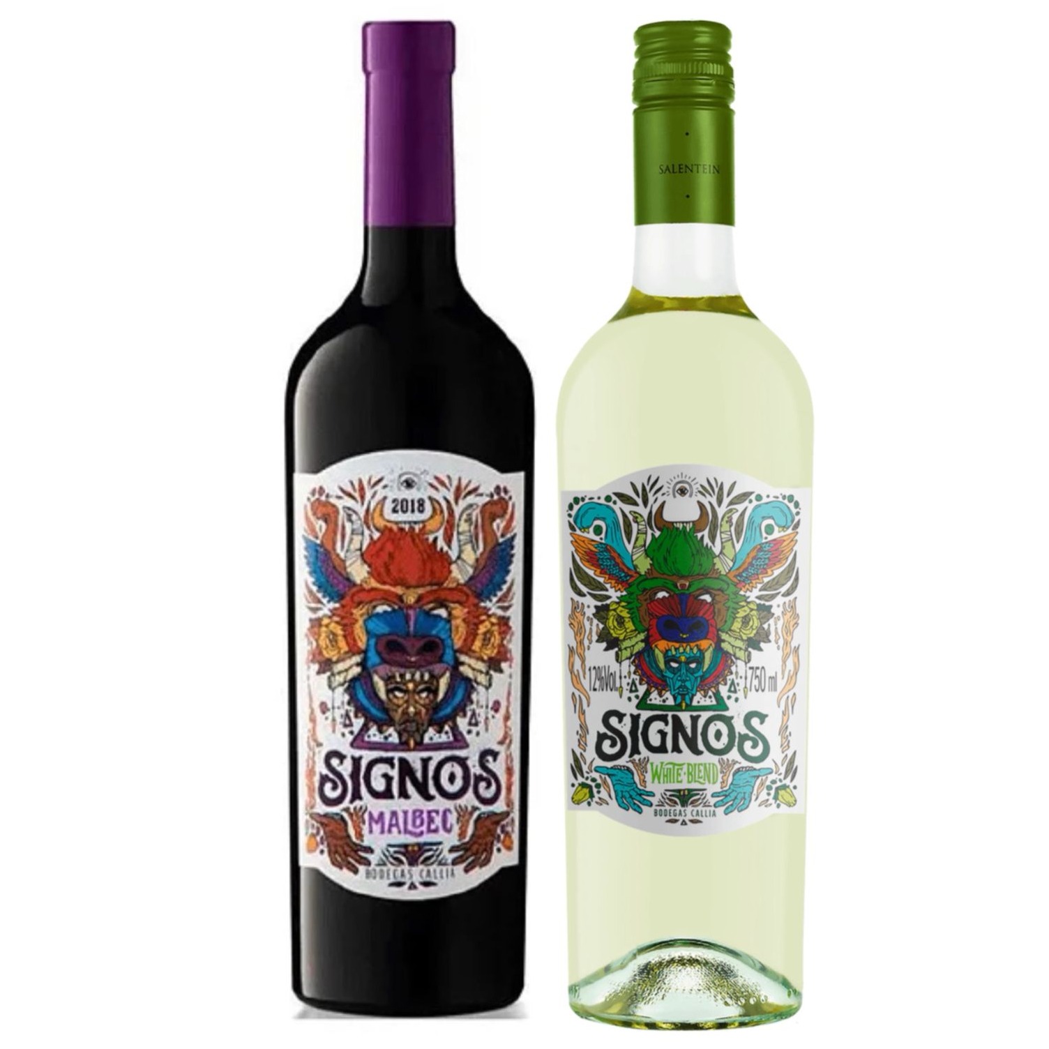 Dupla Argentina Callia Signos Malbec + White Blend