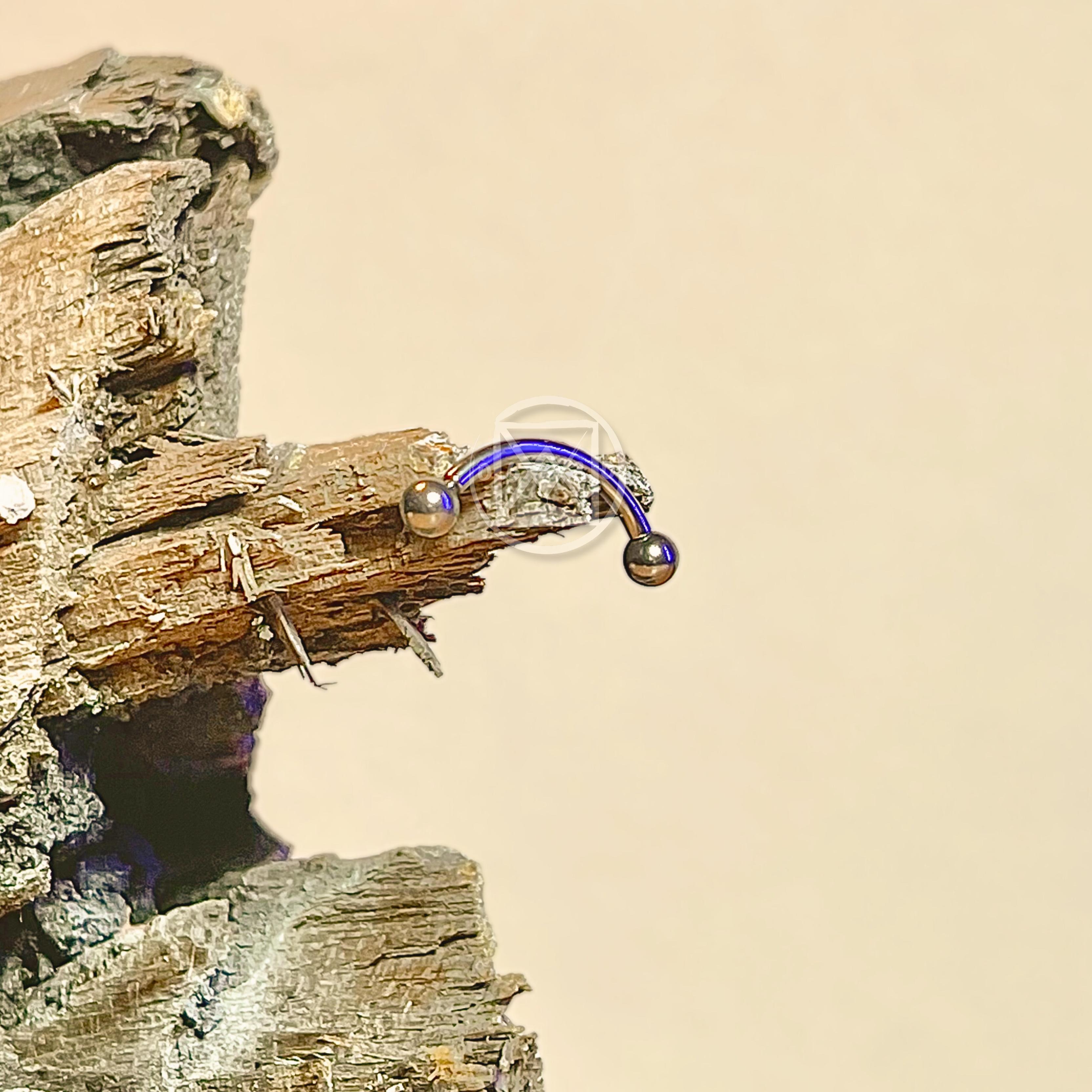 JÓIA AÇO BARBELL CURVO ROSCA INTER. S/P - 1.2X10X3 UNID