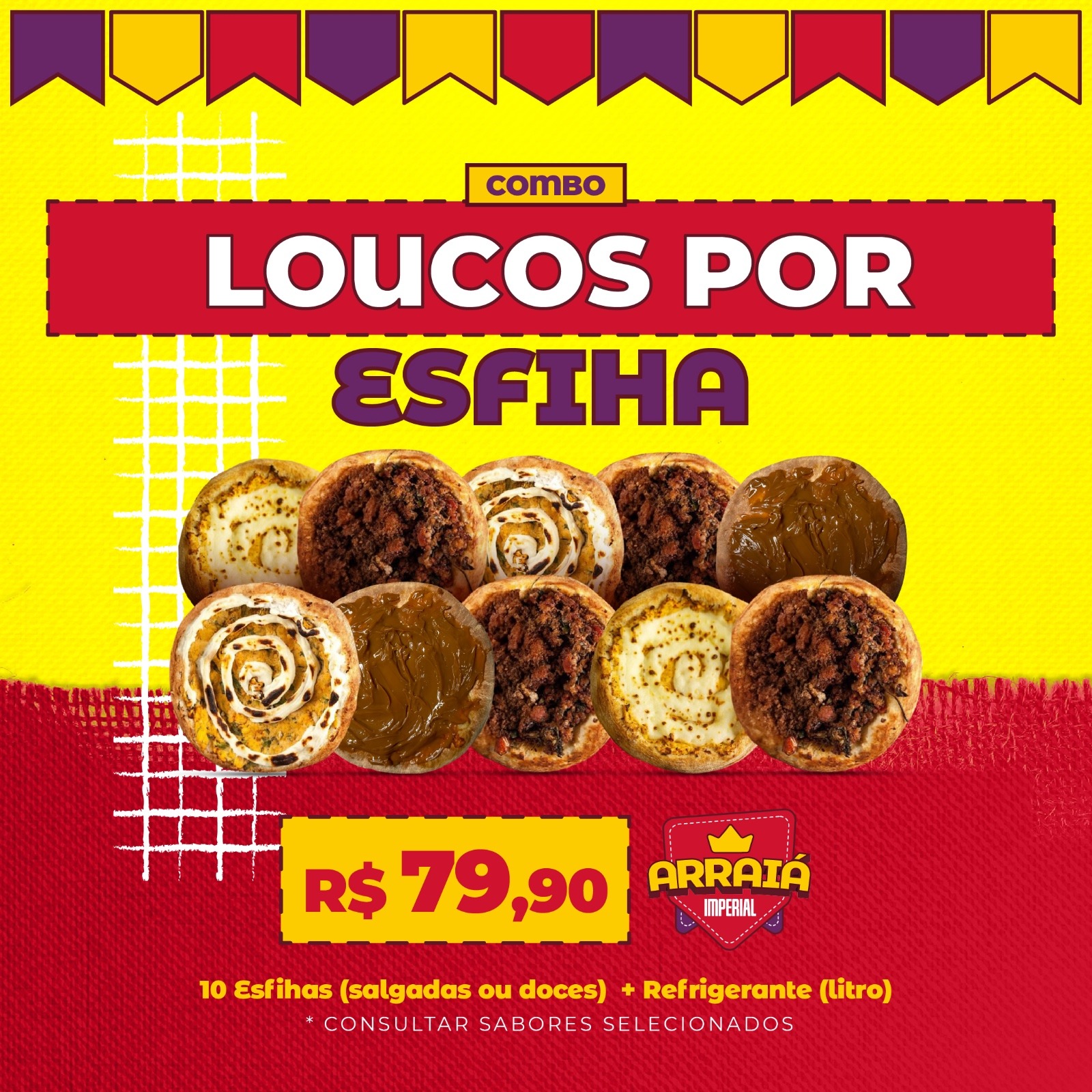 ⭐ Combo "LOUCOS POR ESFIHAS!"
