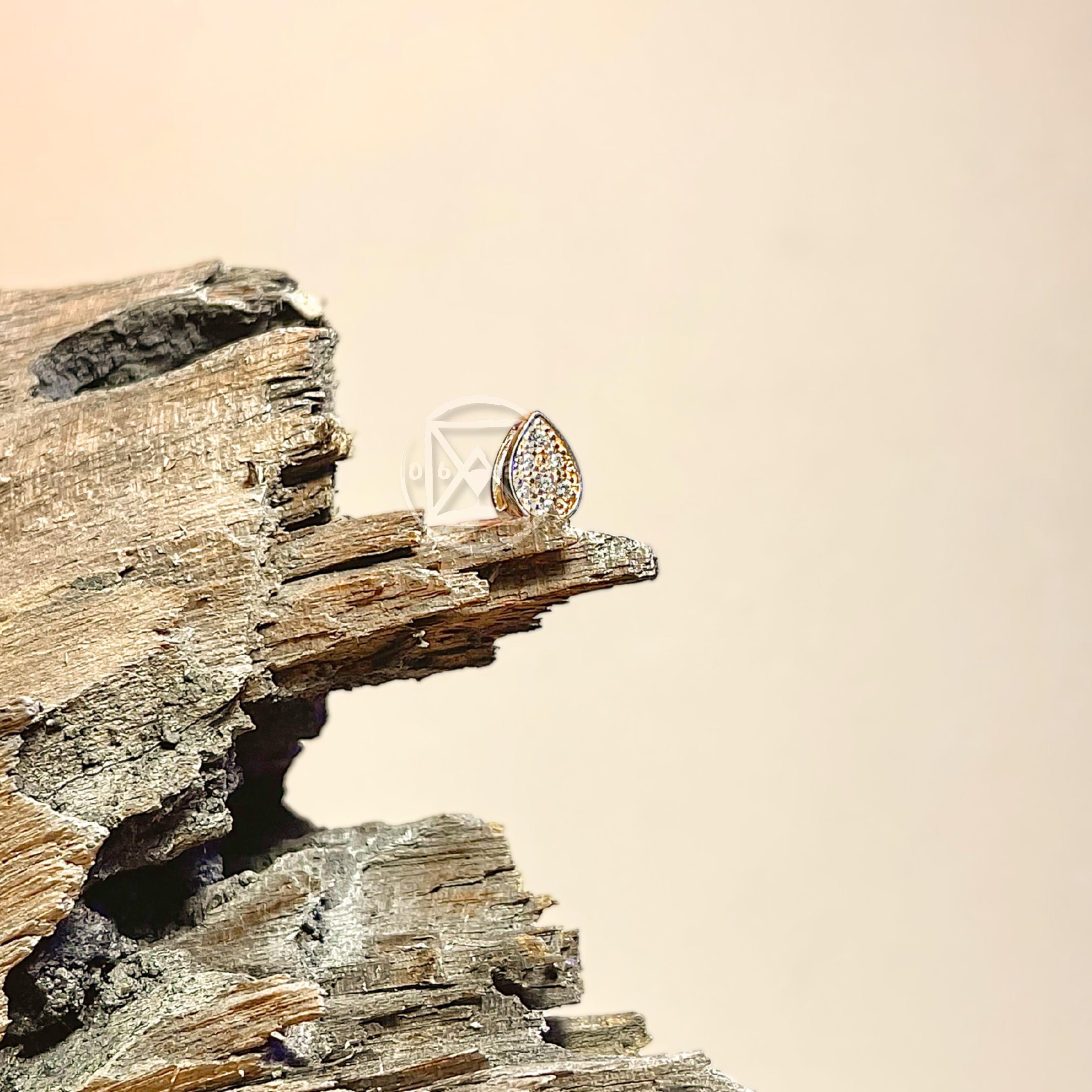 JÓIA PRATA 925 PINGENTE GOTA GRAVEJADO - UNID.