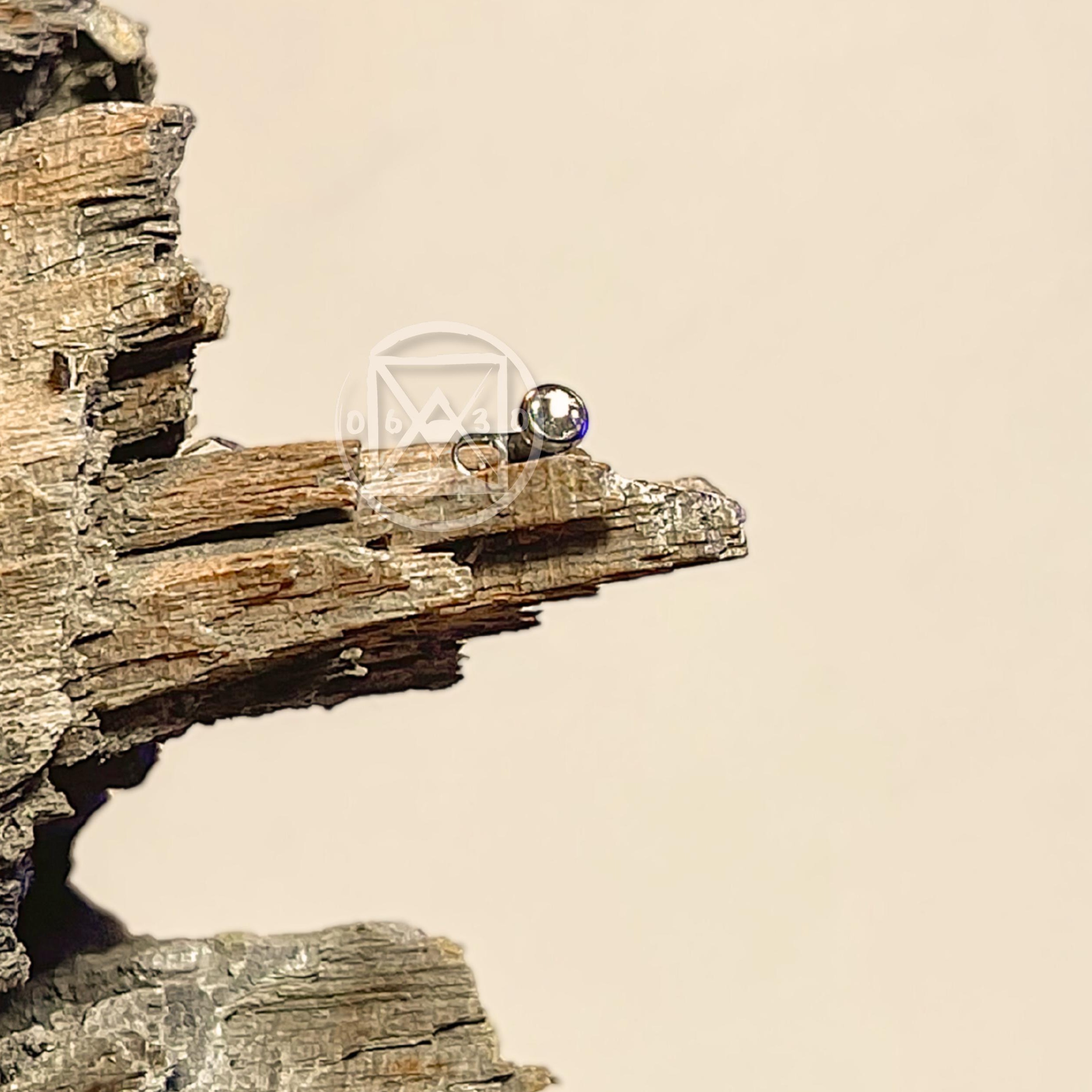 JÓIA MICRODERMAL TITANIO PEDRA BRANC. - 3MM UNID.