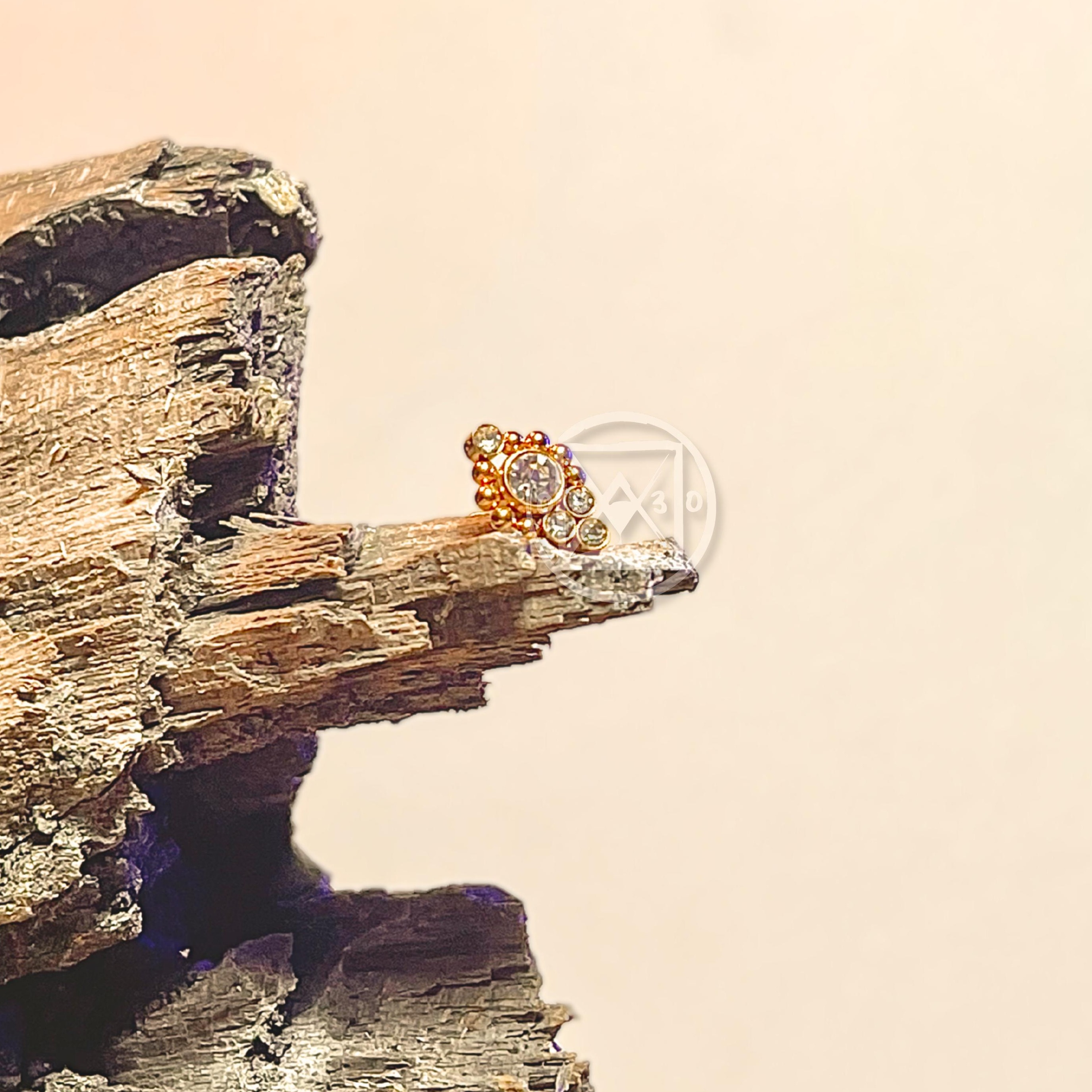 JÓIA PDV GOLD LABRET ZIRCONIA MAIOR E 4 MENO. - UNID