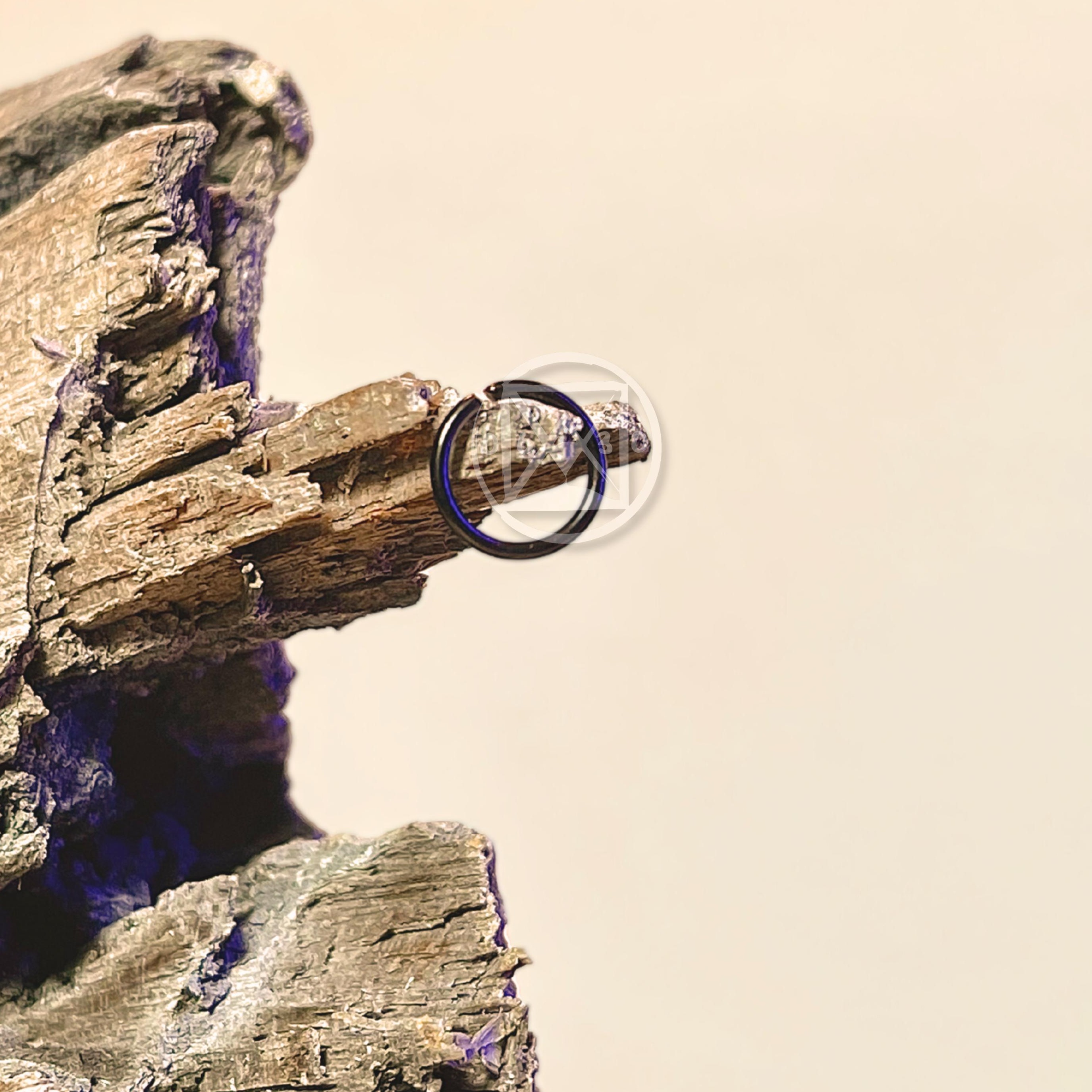 JÓIA ARGOLA PRETO PVD - 8MM