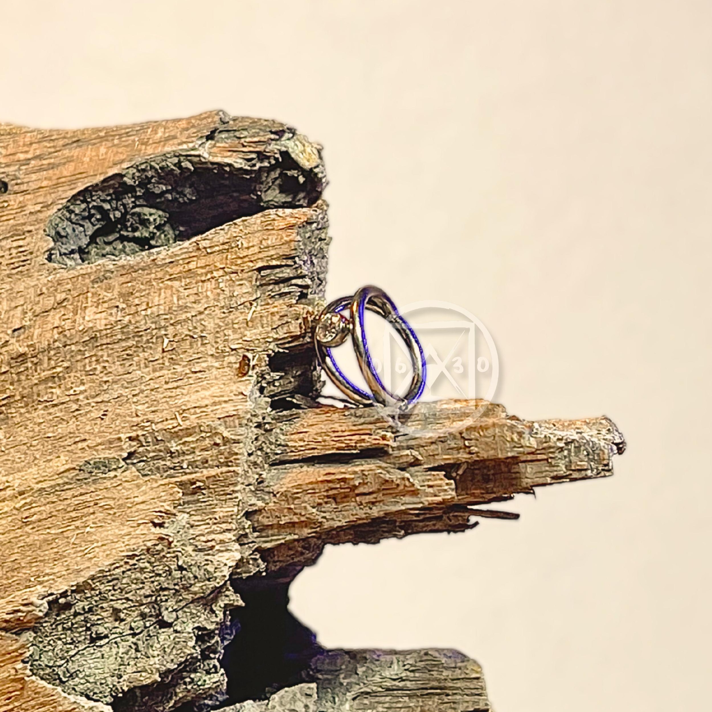 JÓIA SEGMENTO DUPLO C/ZIRCÔNIA 10MM