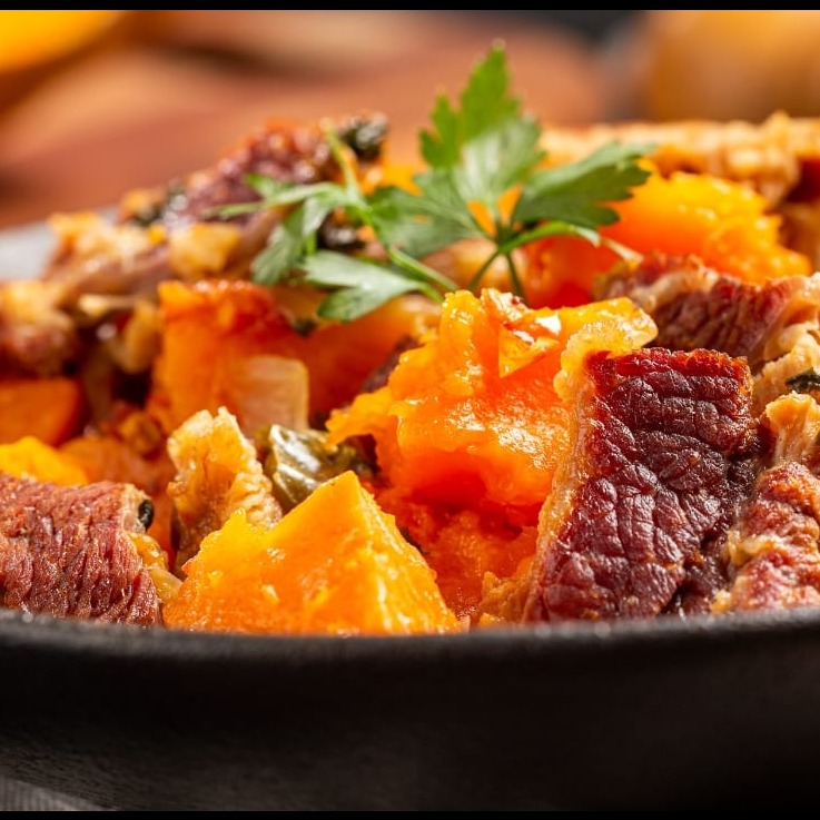 Prato Do Dia: (Quarta-Feira) Carne Seca Com Abóbora