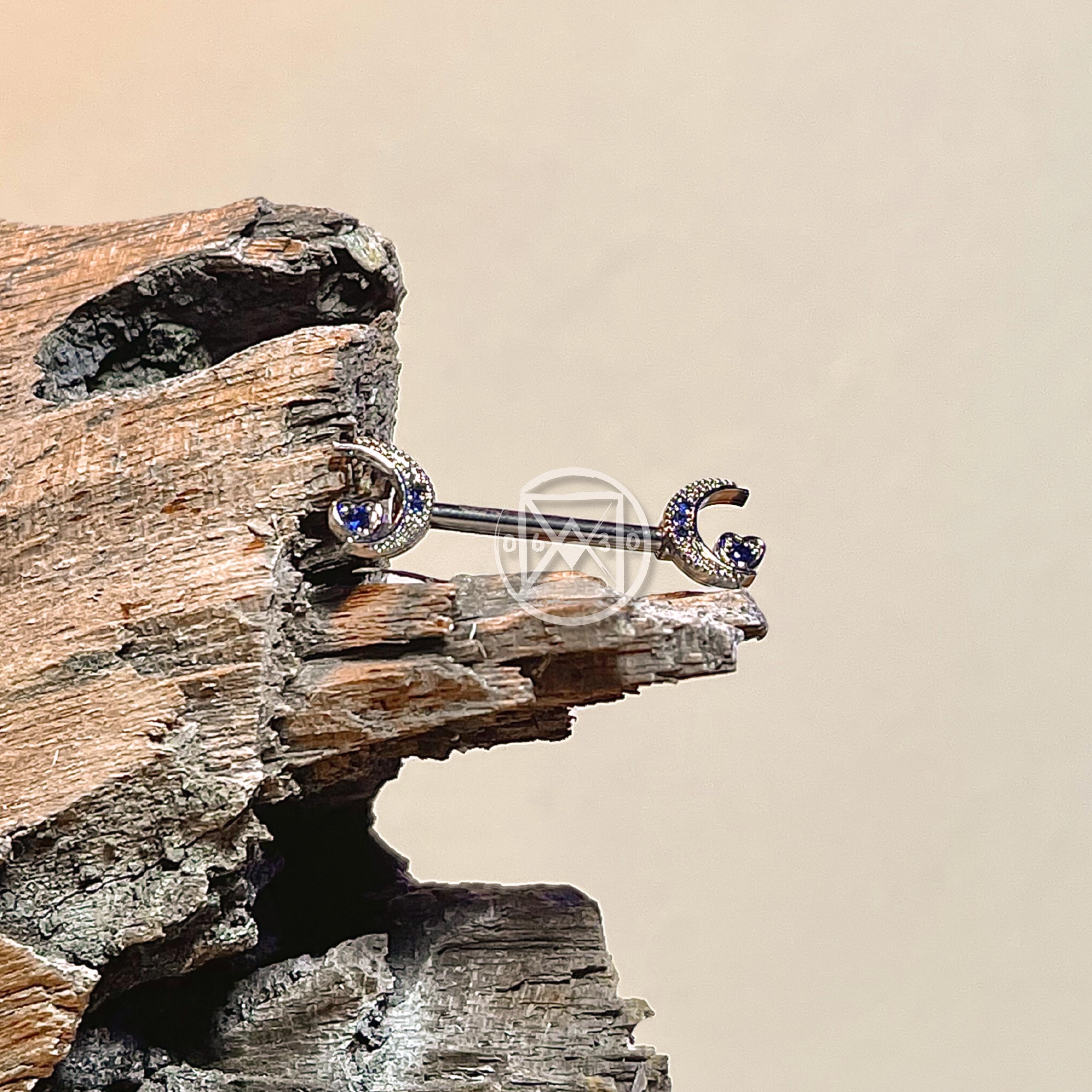 JÓIA AÇO MAMILO LUA P/ AZUL - 1.6X16 UNID.