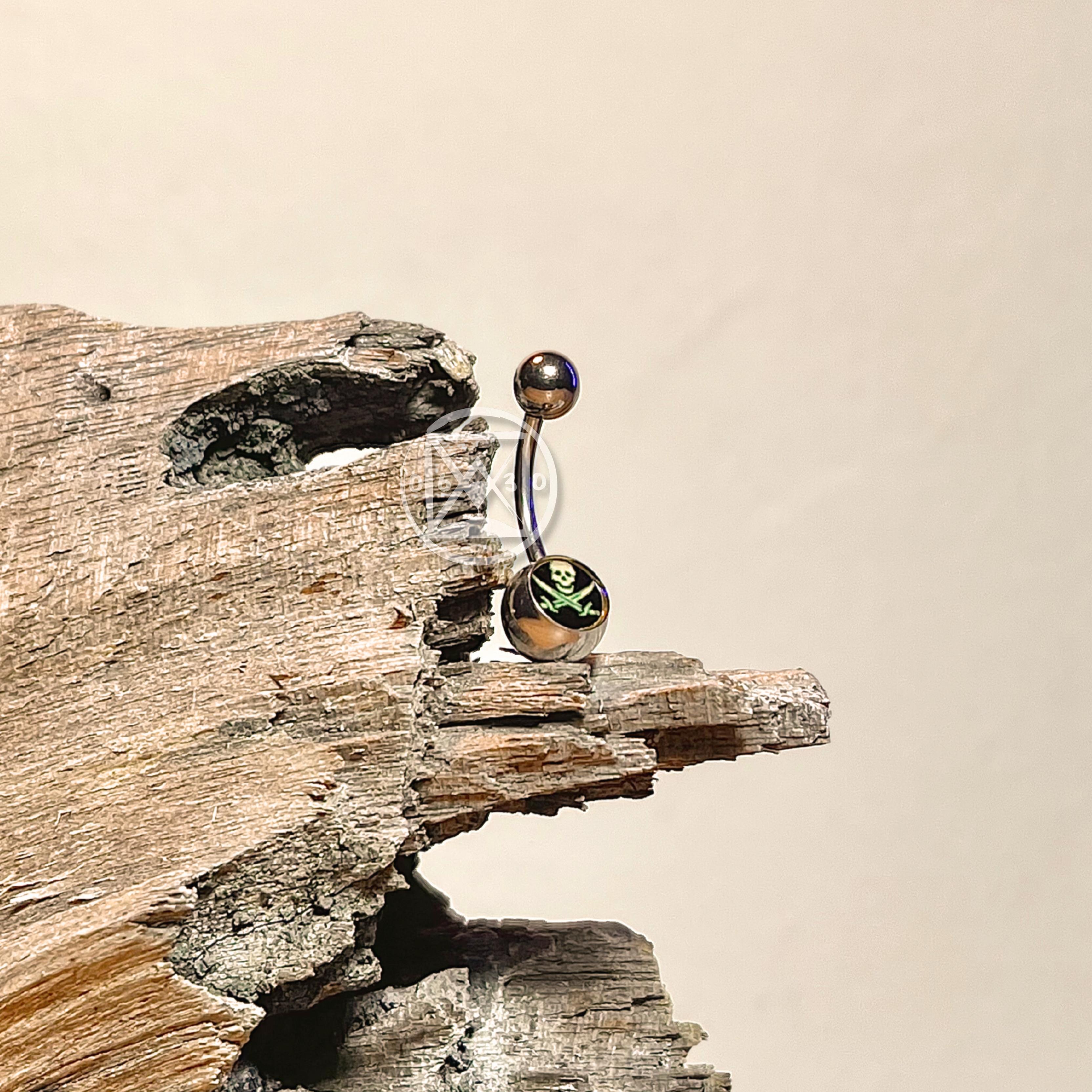 JÓIA UMBIGO CAVEIRA