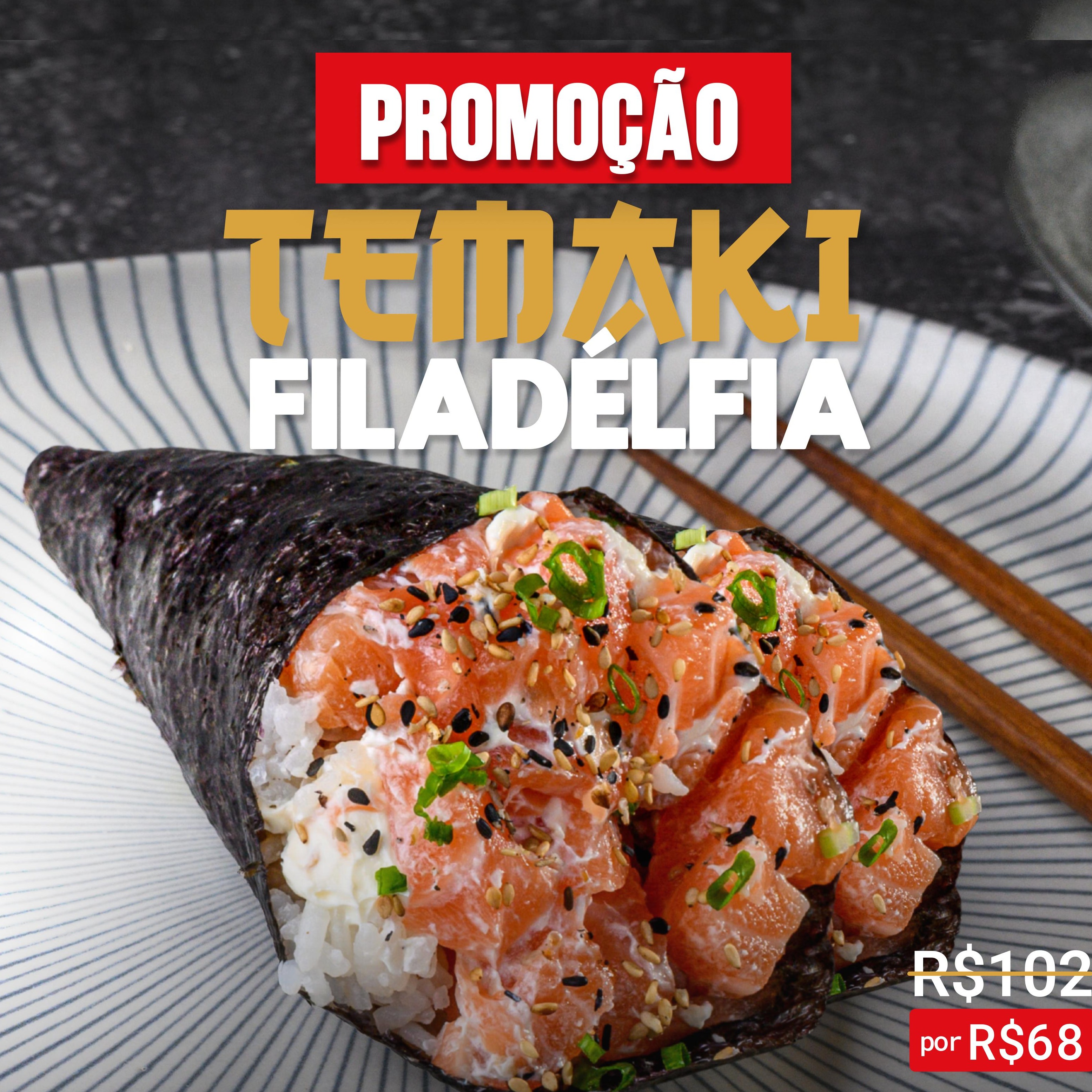Combo 2 Temaki + 6 hot beijinho