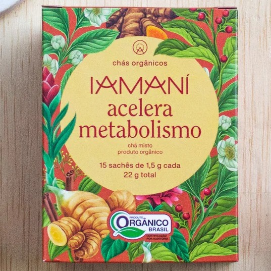 Iamani Chá Orgânico Acelera Metabolismo  - 15 sachês