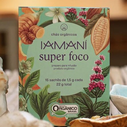 Iamaní Chá Orgânico Super Foco  - 15 sachês