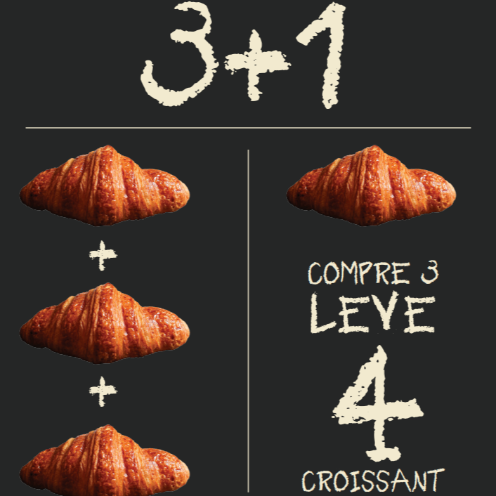 Compre 3 croissant e leve 4