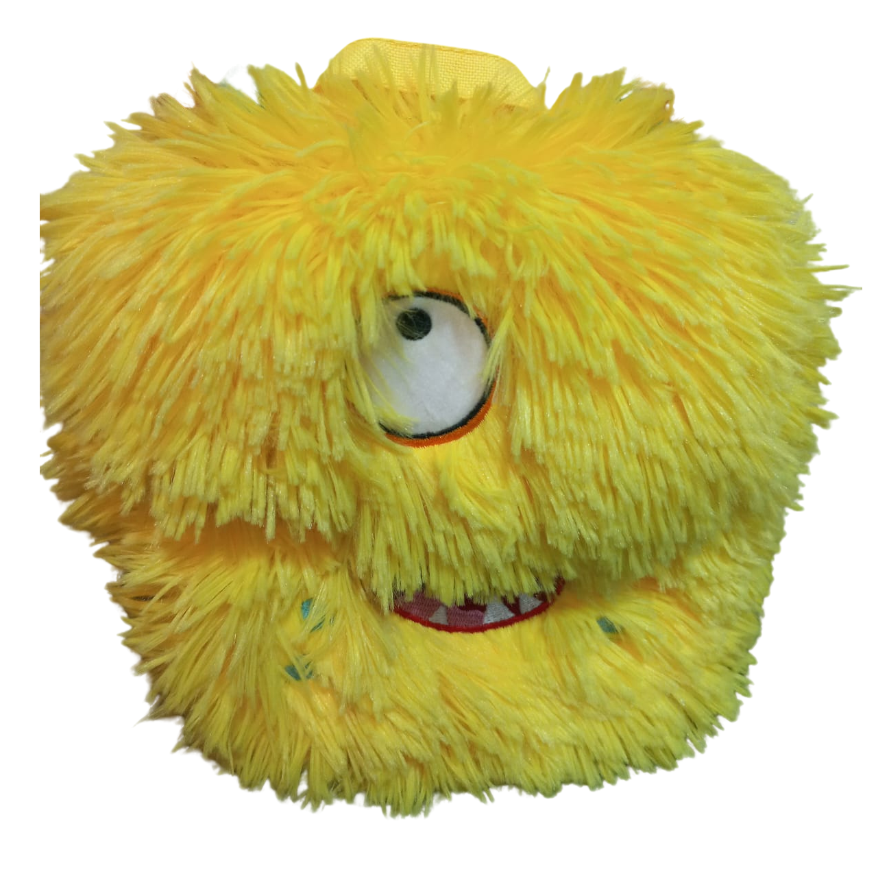 Mochila Infantil Choco Monstro – Pelúcia Amarela com Zíper