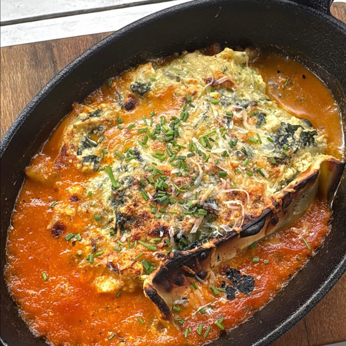 LASANHA DE ESPINAFRE COM RICOTA