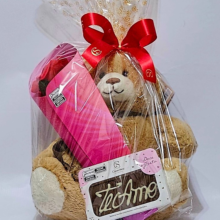 Kit Pelúcia com Rosa 53G (cod 162)