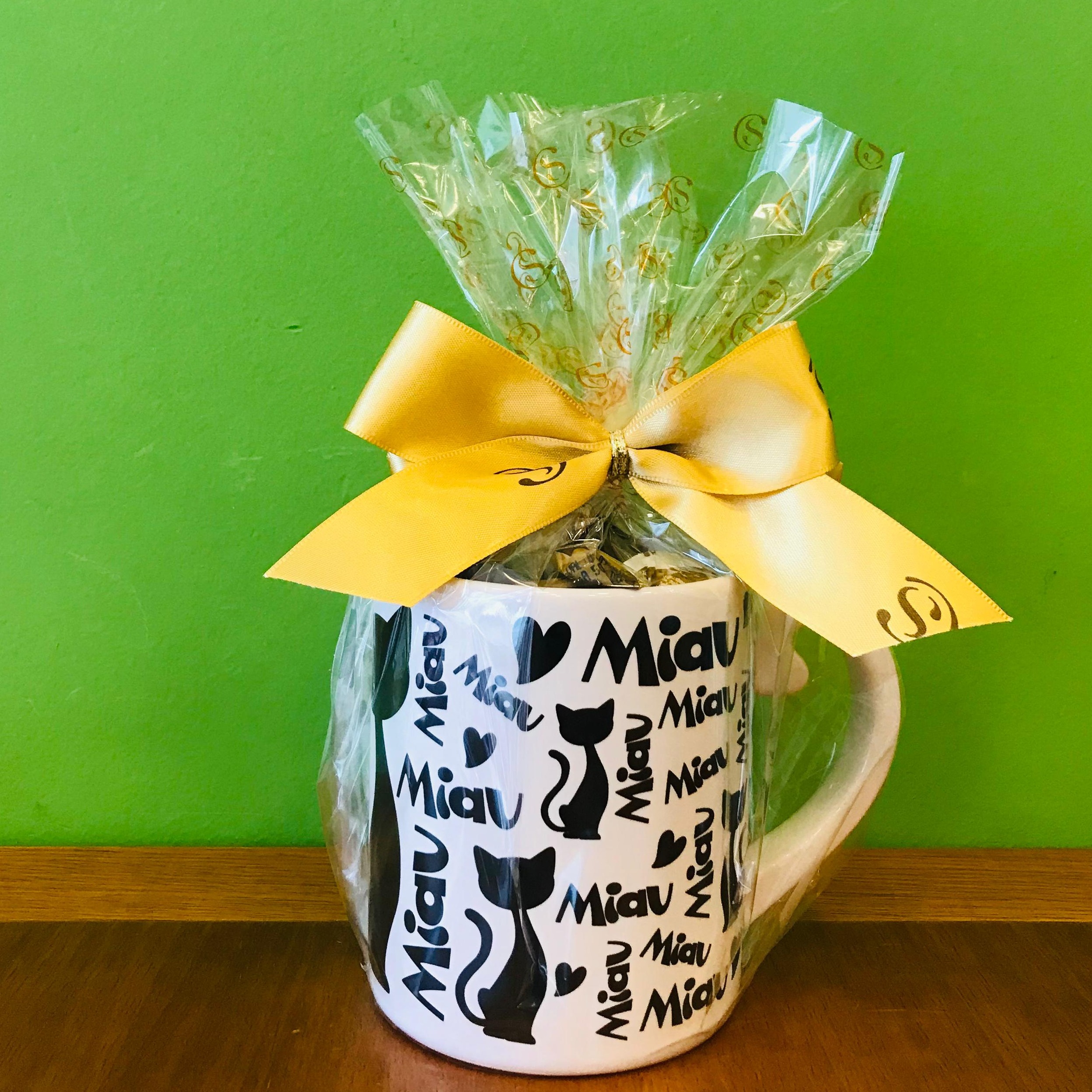 Caneca Miau Preto e Branco