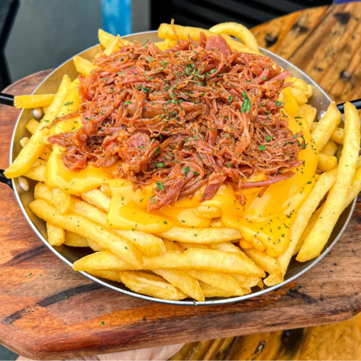 Batata palito com pulled pork 400g