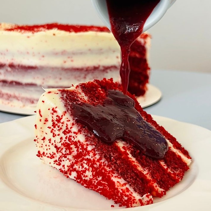 Fatia de Torta Red Velvet
