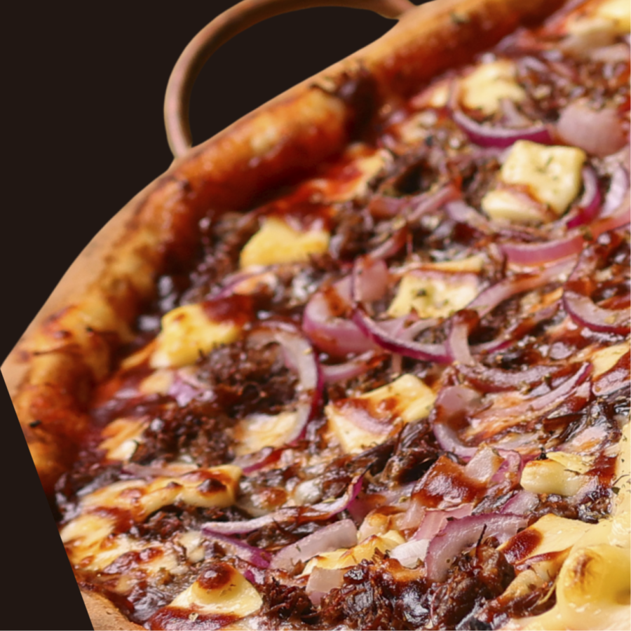 Pizza de Carne seca com barbecue
