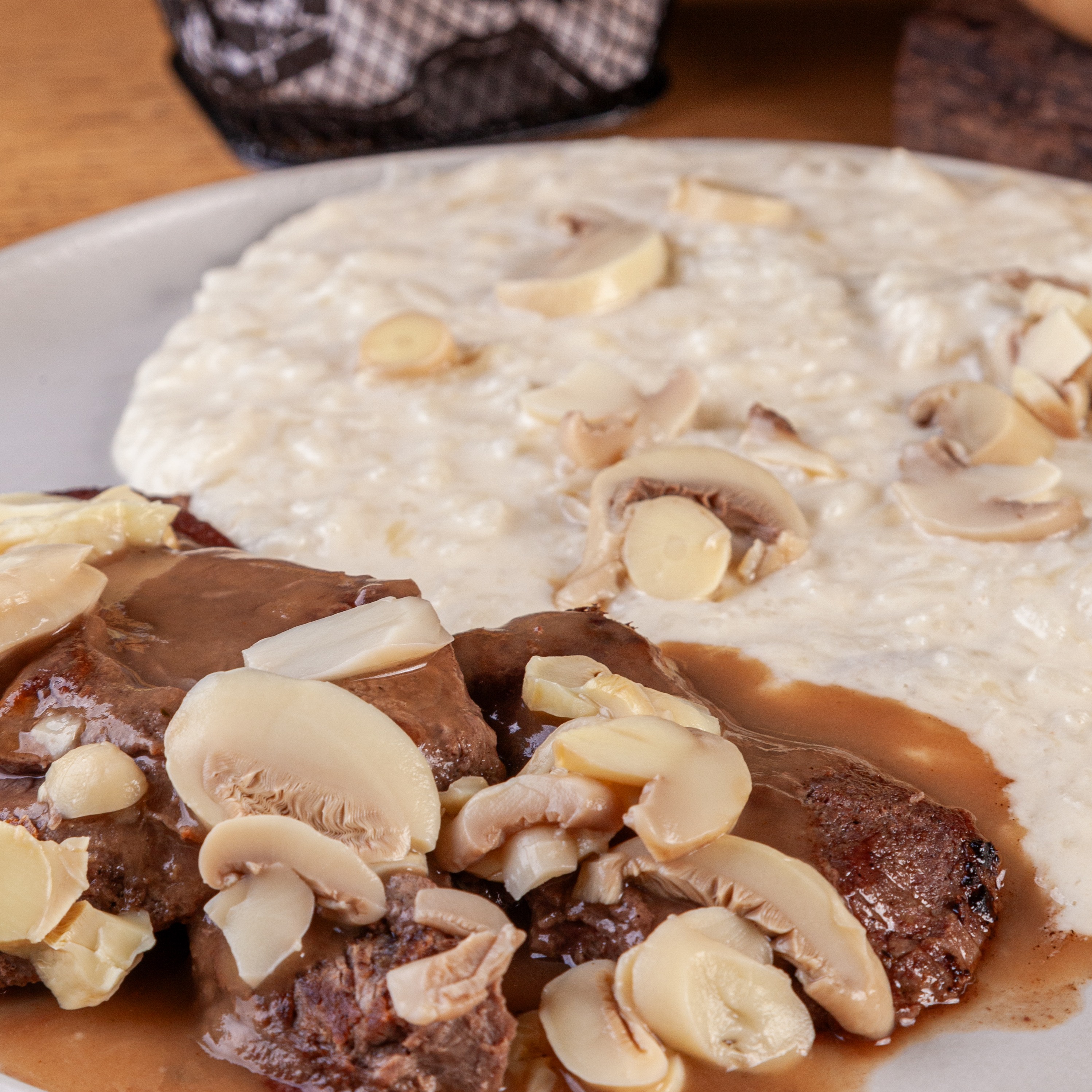 Escalope de file migon + arroz piamontese 