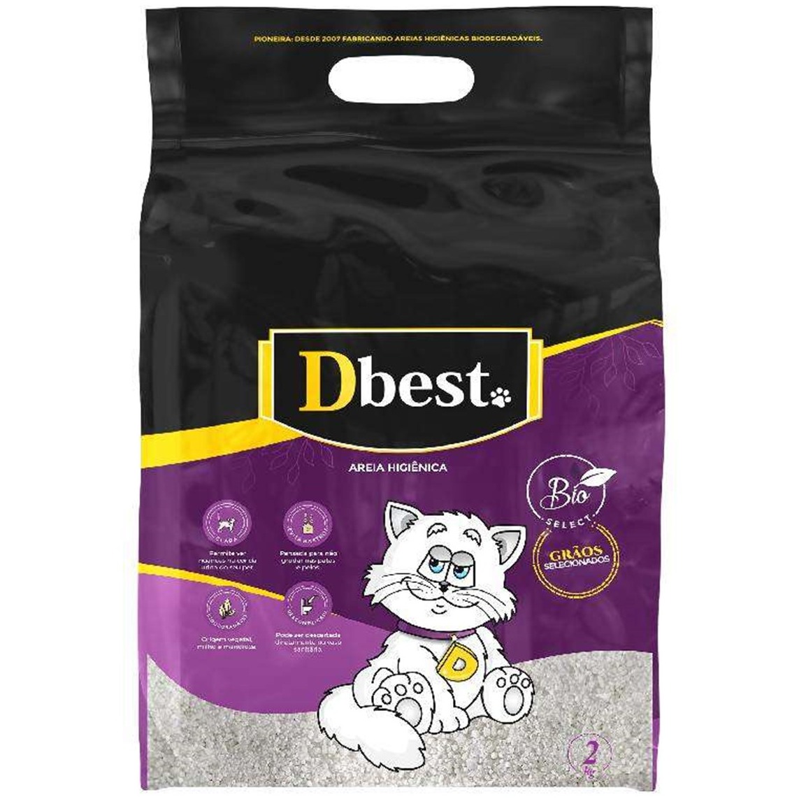 Areia Higiênica Dbest Bio Select 2kg