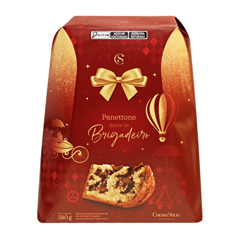 Panetone com Recheio de Brigadeiro 580g
