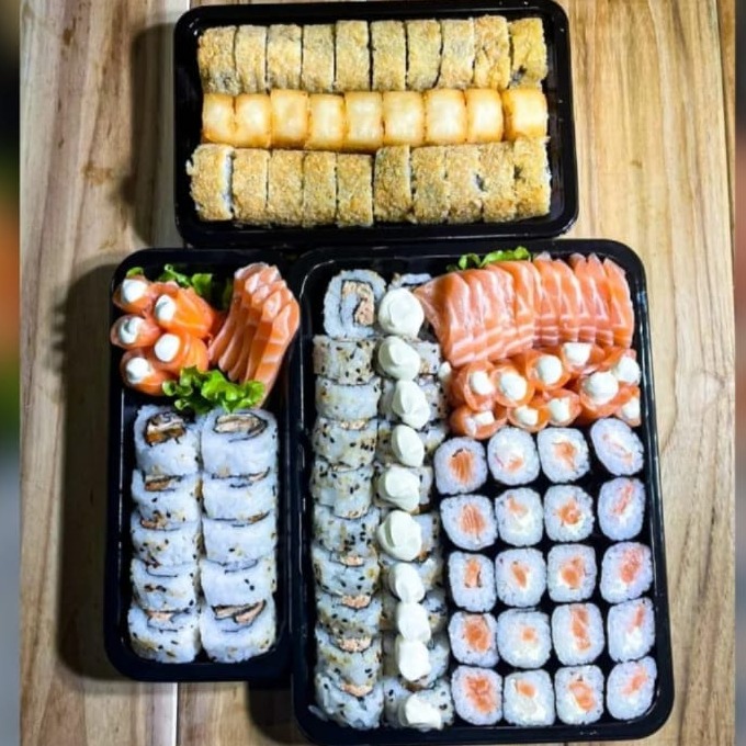 130 Peças + Pizza Hot+Harumaki de Nutella