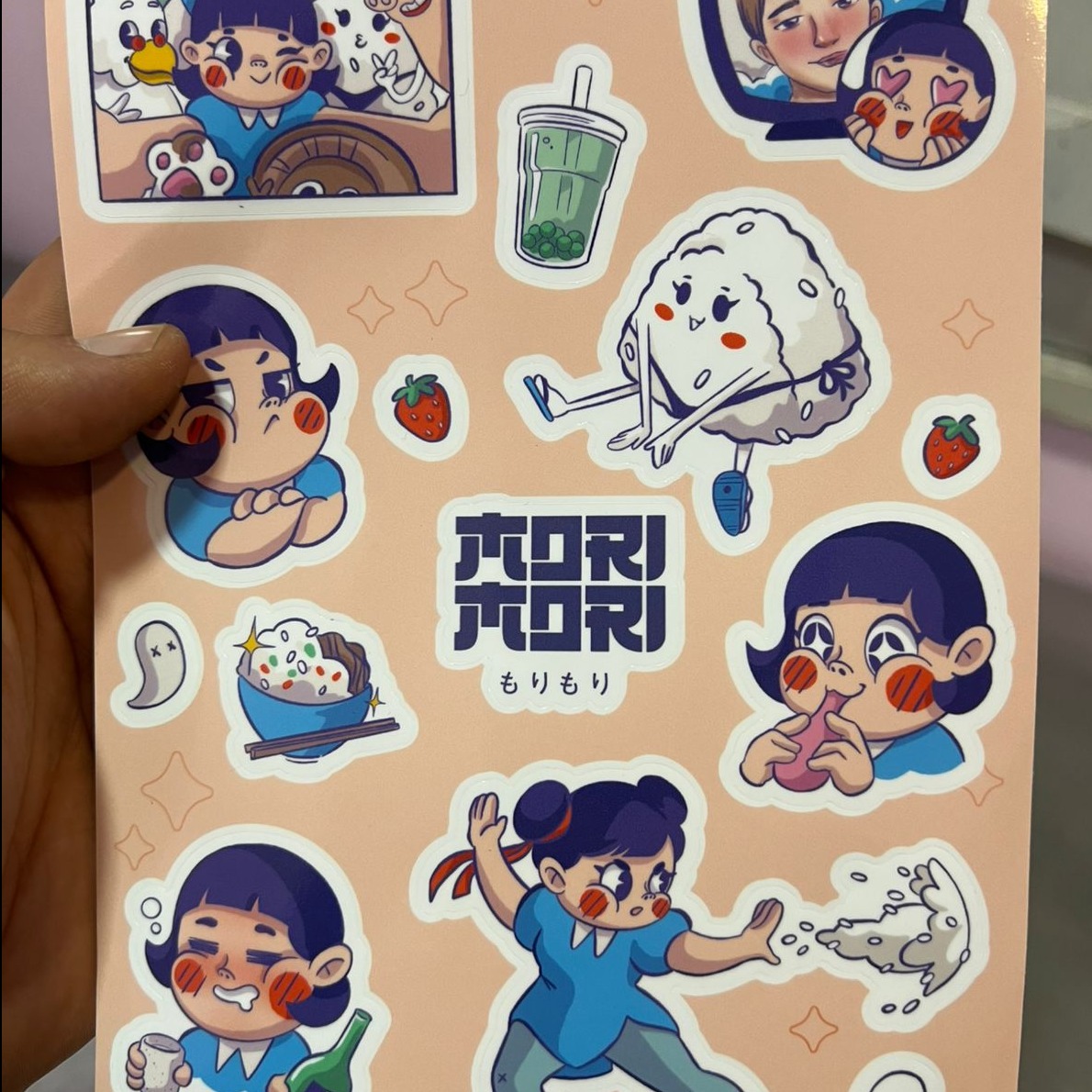 Cartela de adesivos Mori Mori