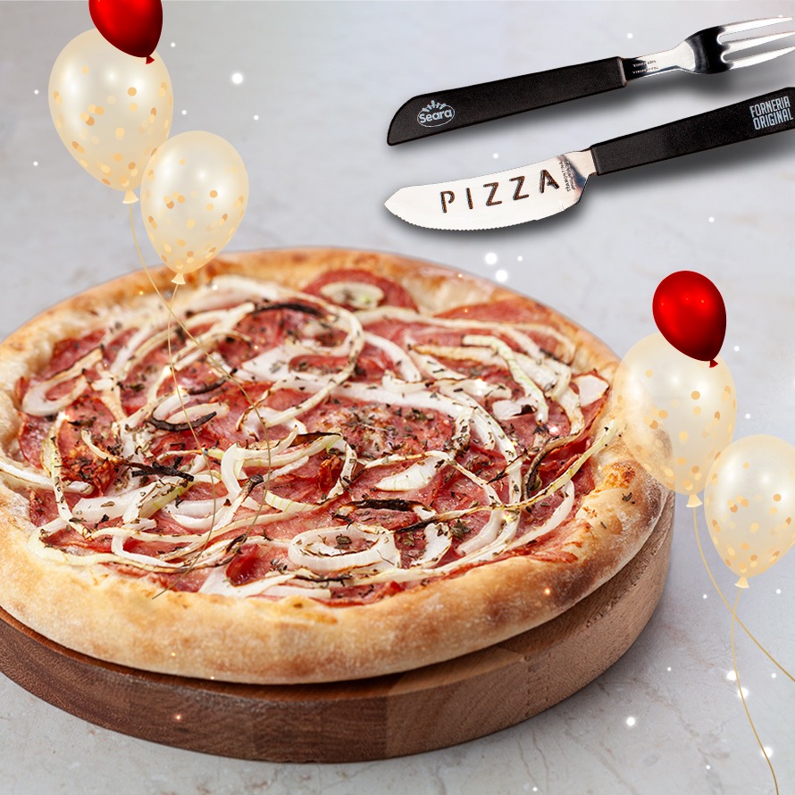 Combo de Aniversário com Seara: 1 Pizza Salgada 30cm + Brinde de aniversário