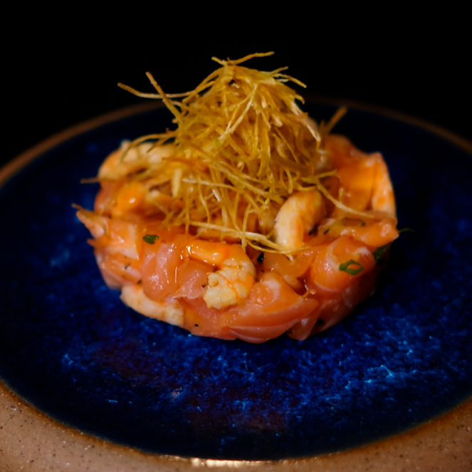 Mini Tartar Salmão & Camarão