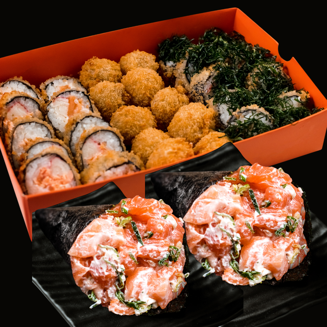 Combinado Pé na Jaca + 2 Temakis de Salmão Completo