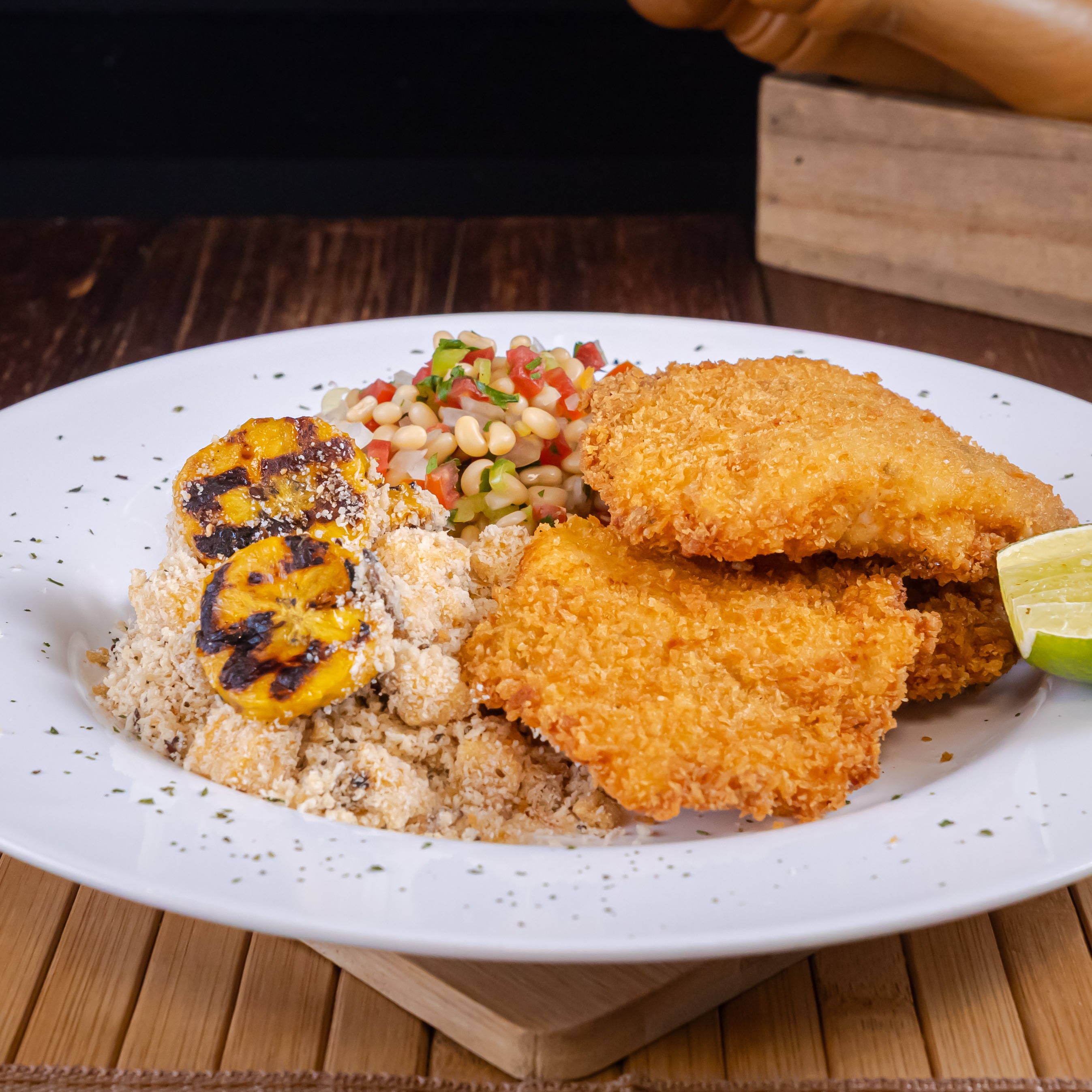 Isca de Filhote  à Milanesa