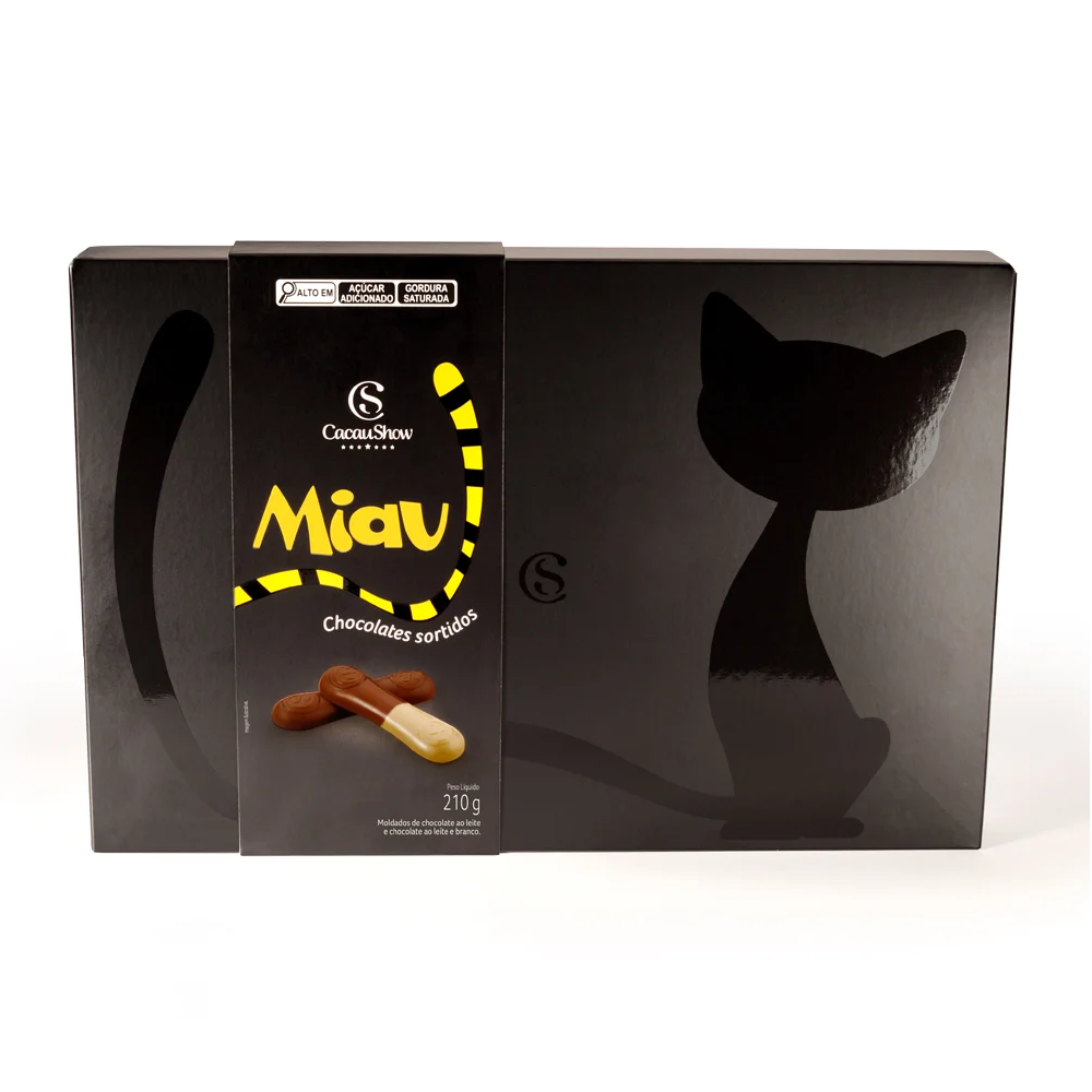 Caixa de Tabletes Miau 210g