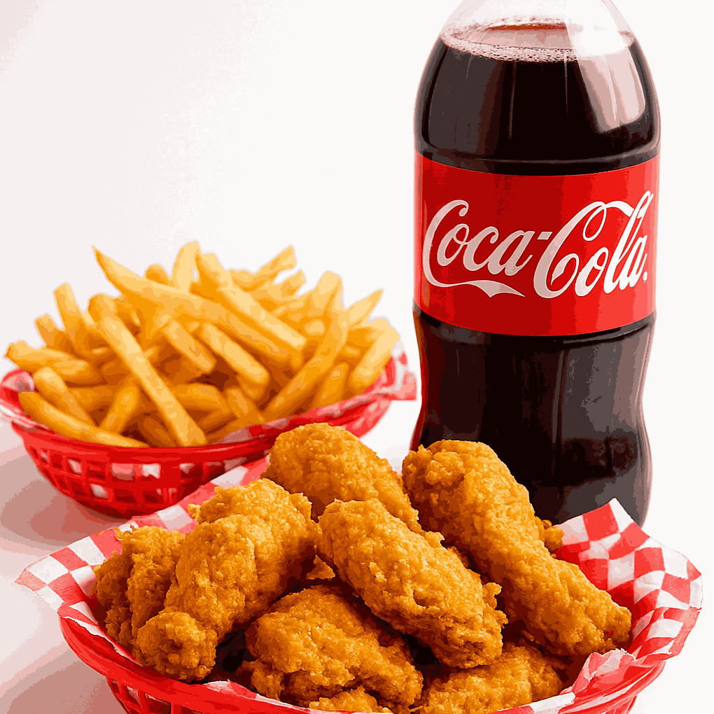 COMBO 01 - FRANGO + BATATA + COCA 2L