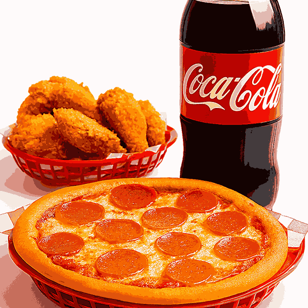 COMBO 05 - PIZZA + FRANGO + COCA 2L