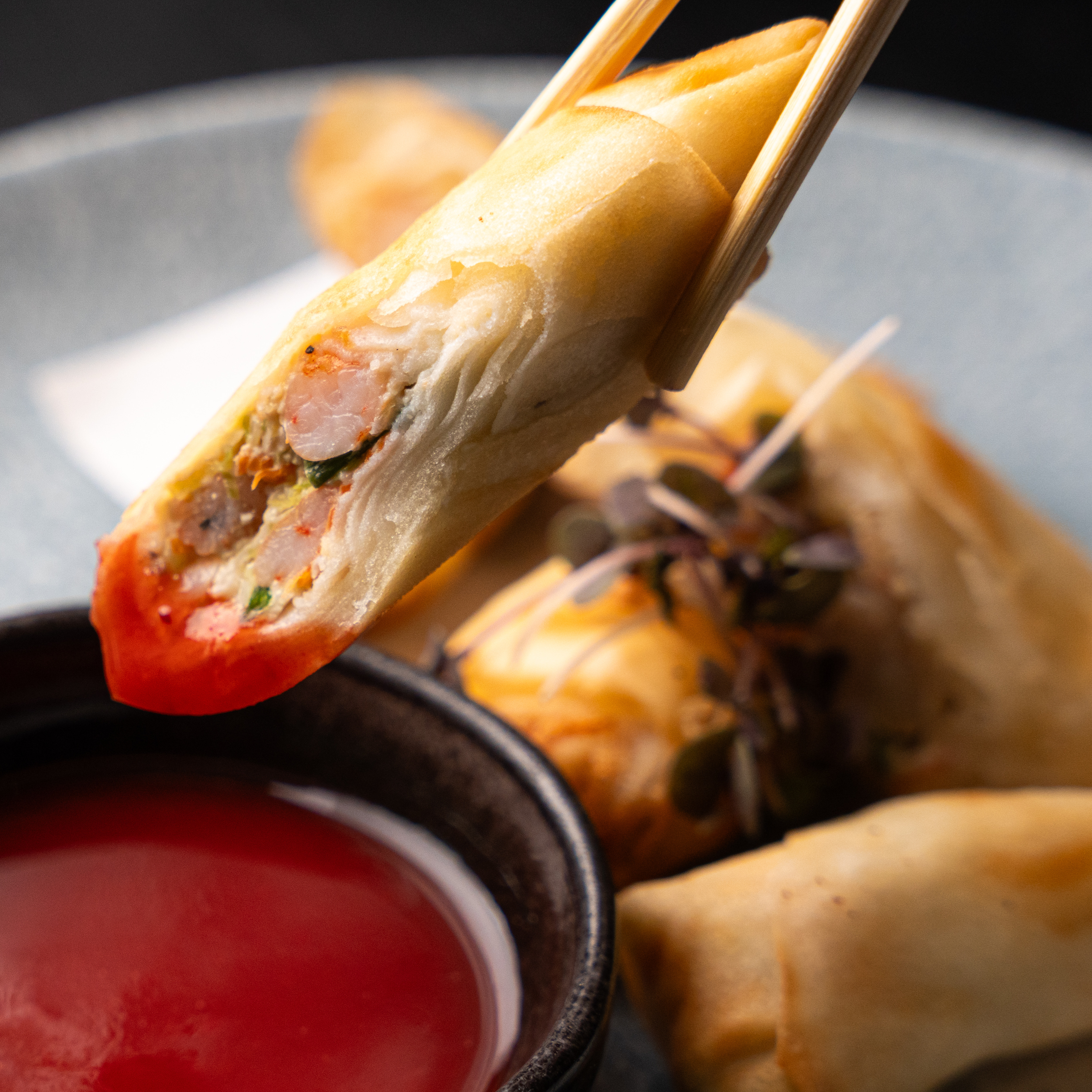 harumaki de camarão 