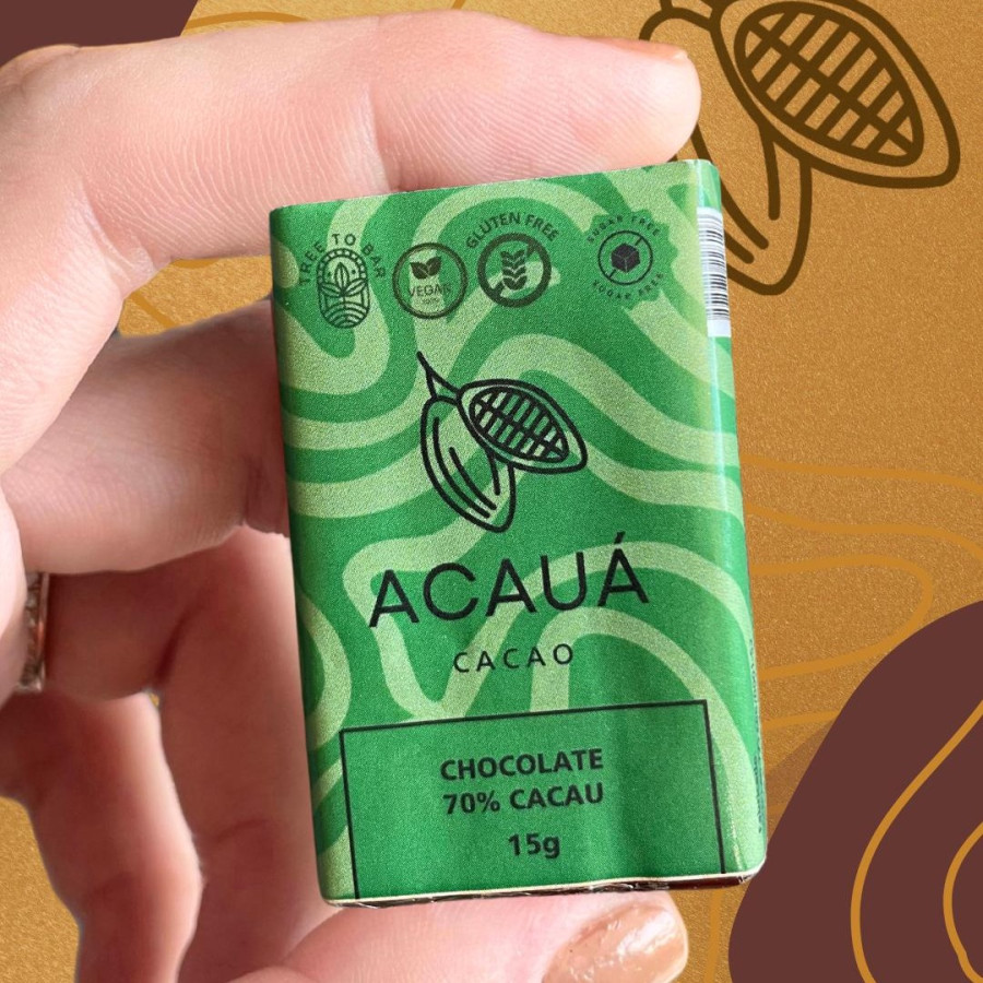 Barra de Chocolate 70% Cacau Zero Açúcar - 15g