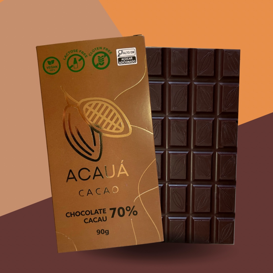 Barra de Chocolate 70% Cacau - 90g