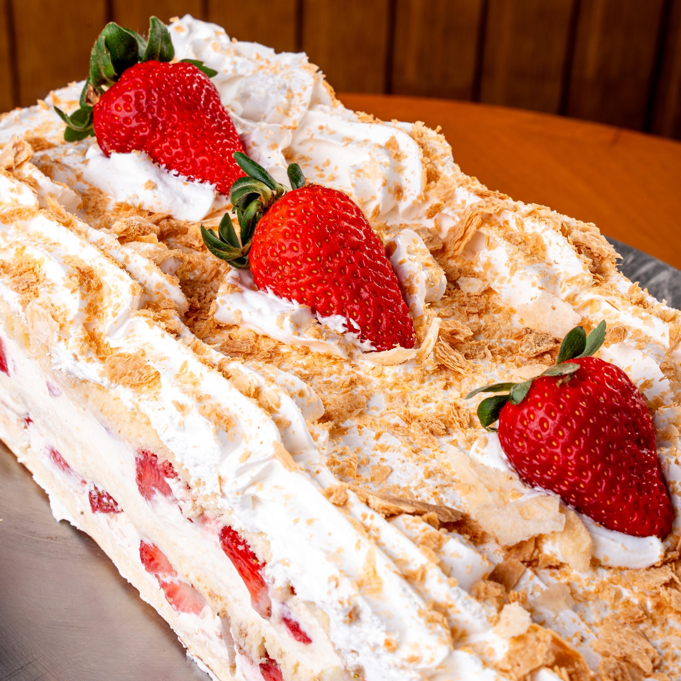 Chapinha Morango com Nata