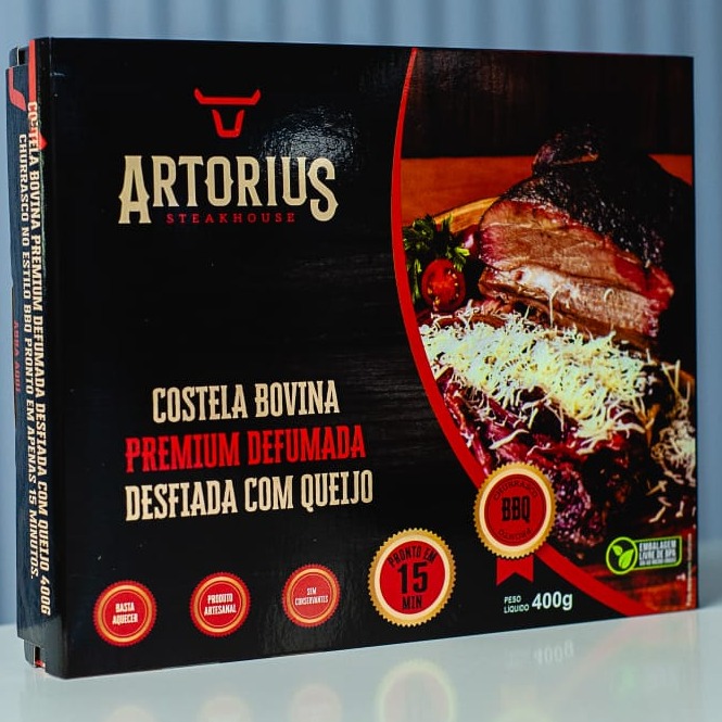 Costela Bovina Defumada Desfiada Com Queijo Congelada