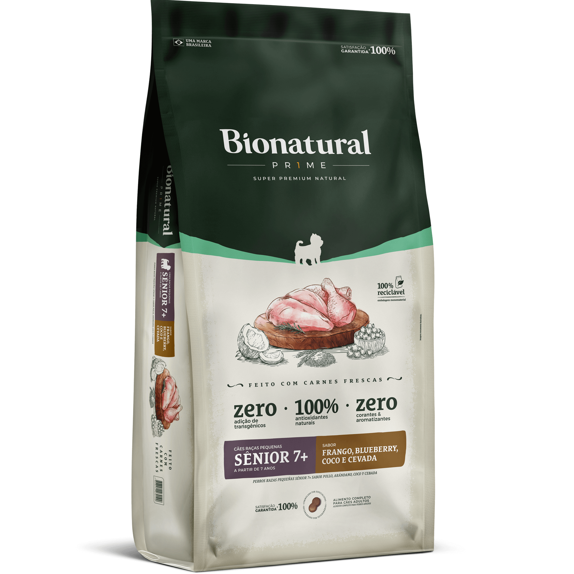 BIONATURAL CÃES RAÇAS PEQUENAS SÊNIOR 7+