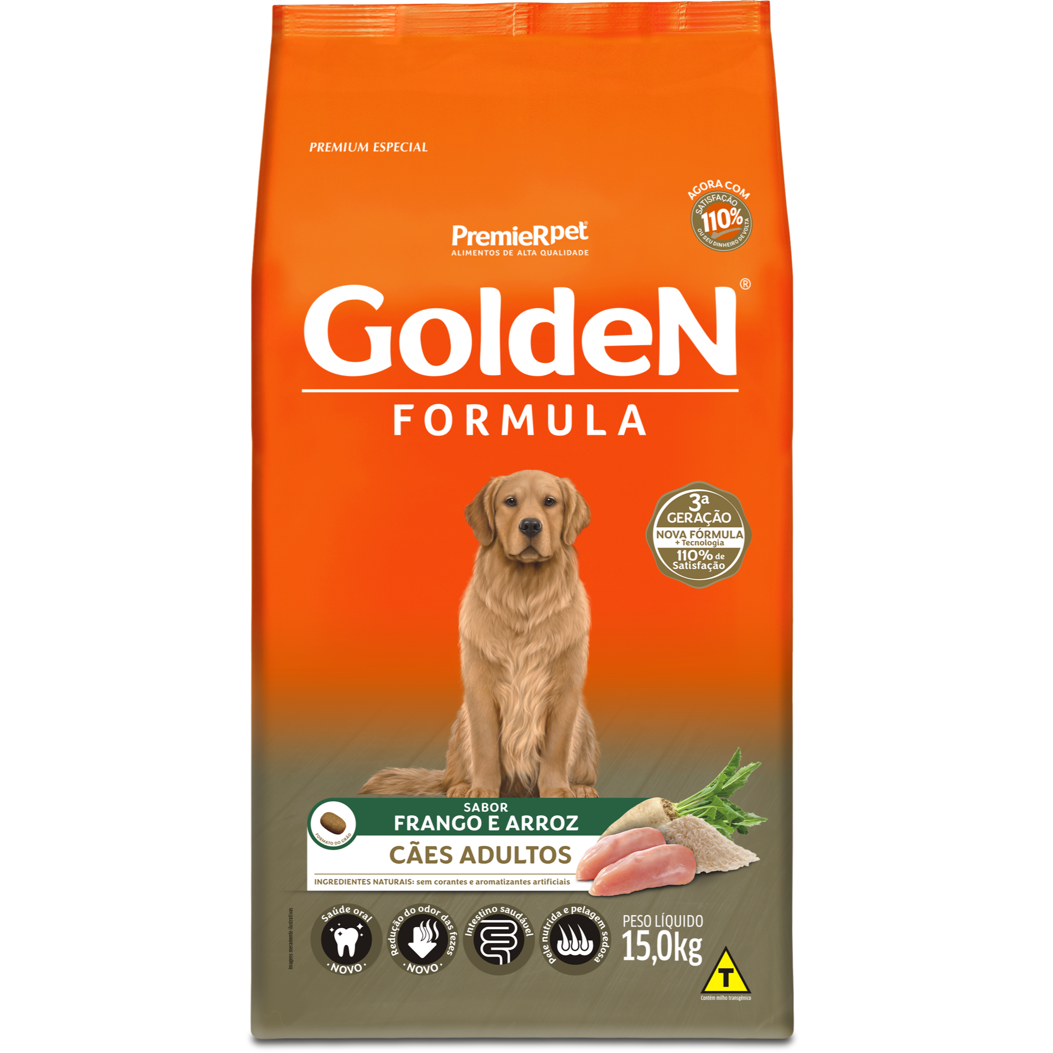 GOLDEN CÃES ADULTOS FRANGO E ARROZ