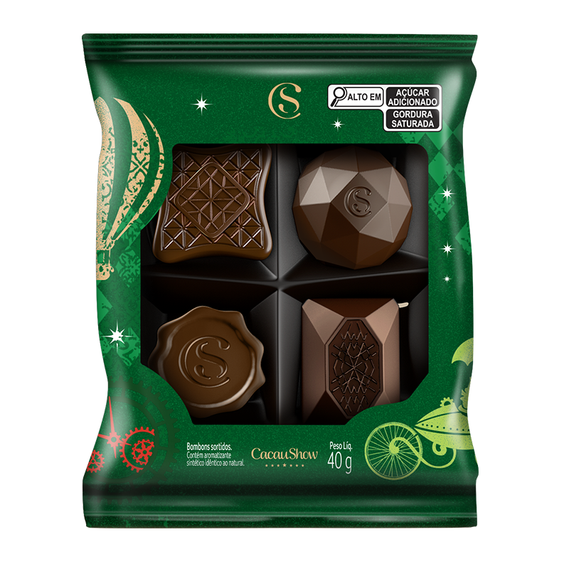 Bombons Cacau Magia Sortidos de Natal 40g