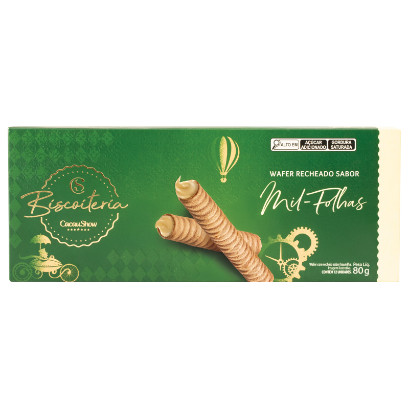 Wafer Mil-Folhas Natal 80g