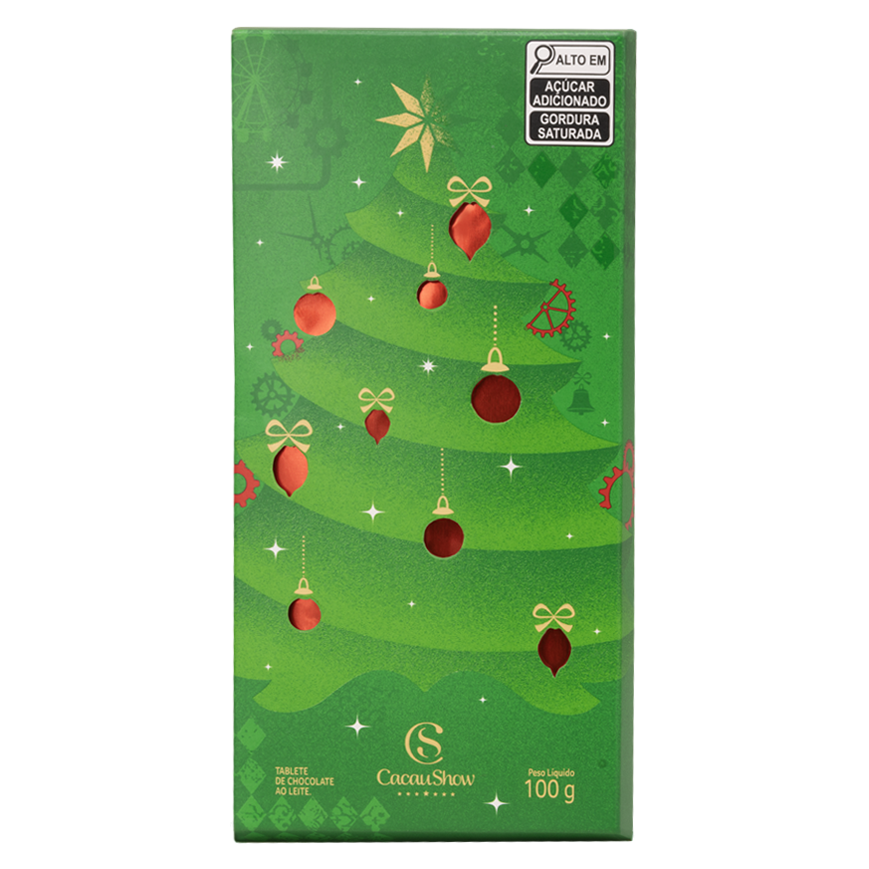 Tablete ao Leite de Natal 100g