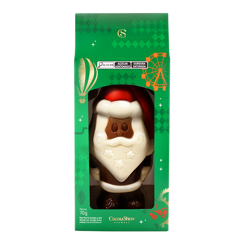Papai Noel Cacau Magia de Chocolate ao Leite 70g