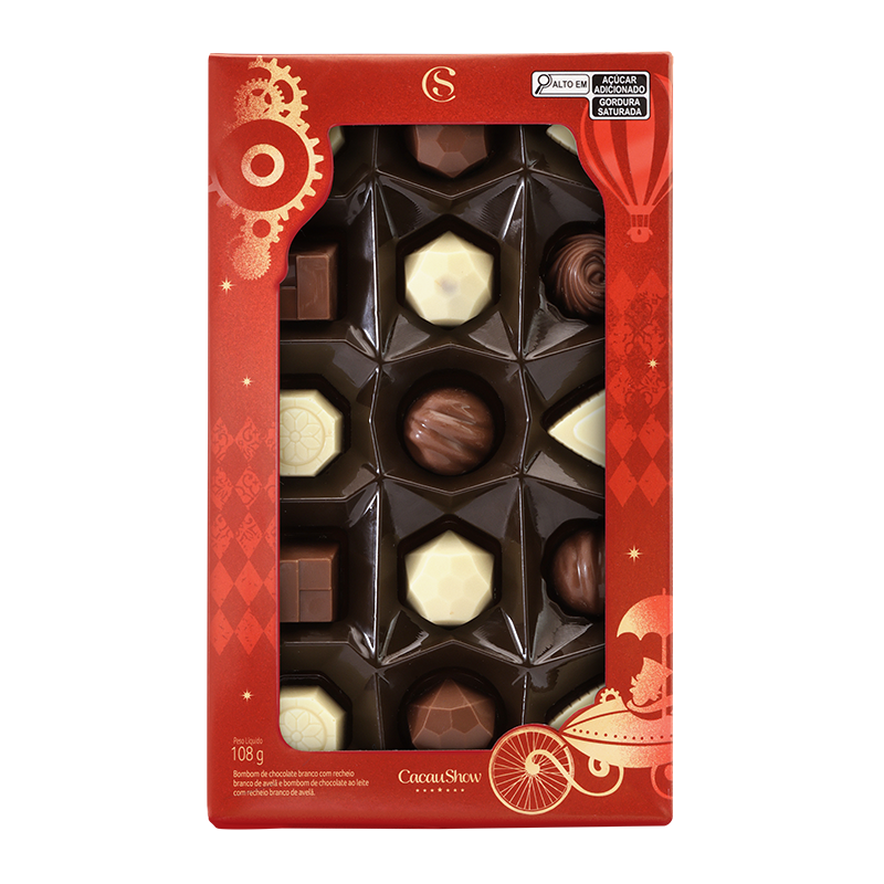 Caixa de Bombons Mini Show laCreme de Natal 108g