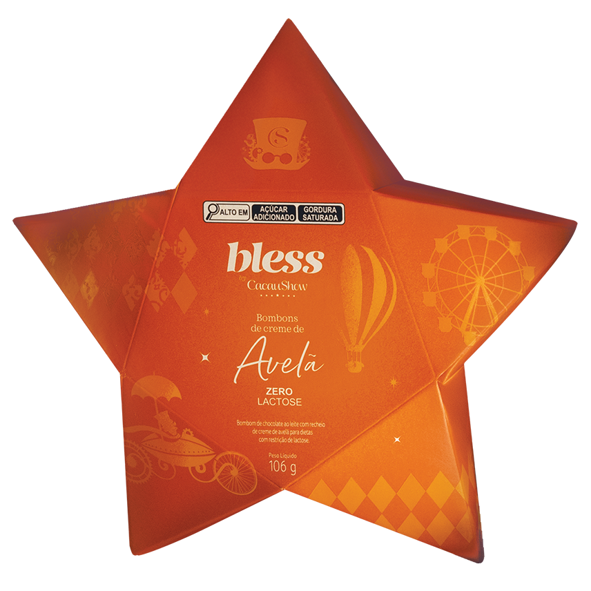 Estrela com Bombons ao Leite Bless Zero Lactose 106g