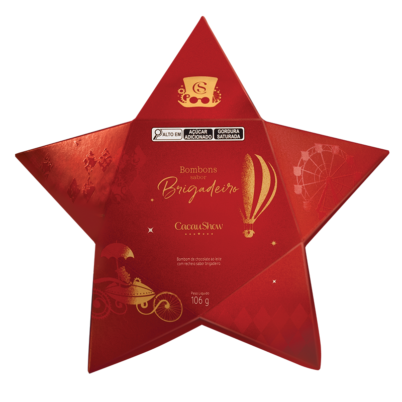 Estrela com Bombons ao Leite 106g