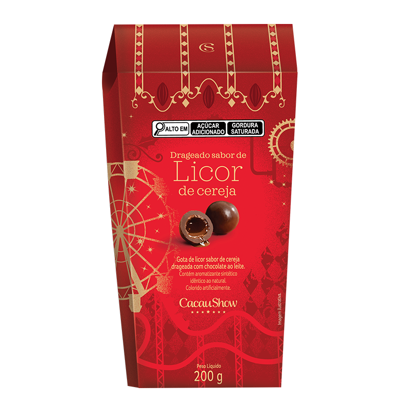 Drageados ao Leite com Licor de Cereja 200g